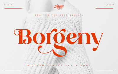 Borgeny | Modern stijlvol Serif-lettertype