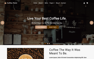 Coffee Point - Modèle de site Web HTML5 multipage pour café
