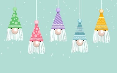 Decoración de sombrero de cara de Papá Noel de Navidad