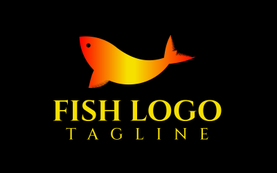 Fish Gold Custom Design Logo Template