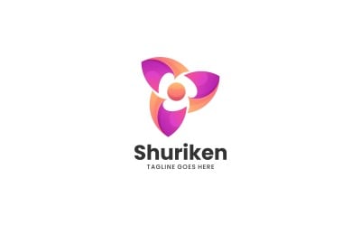 Logotipo colorido gradiente Shuriken