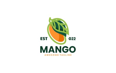 Modèle de logo simple mangue