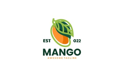 Modello di logo semplice di mango