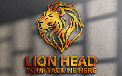 NIEUWE Lion Head Logo-sjabloon