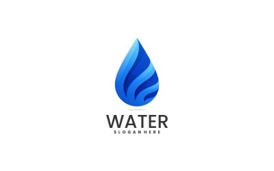Style de logo dégradé de couleur de l&amp;#39;eau