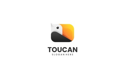 Toucan quadratisches Farbverlauf-Logo-Design
