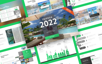 Triposa Travel Minimalist Sjablonen PowerPoint presentatie