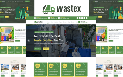 Wastex - Avfallshämtningstjänster HTML5-mall
