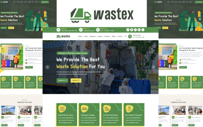 Wastex - HTML5-sjabloon voor afvalophaalservices