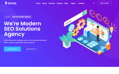 Zomia - Technology &amp;amp; Agency WordPress Theme