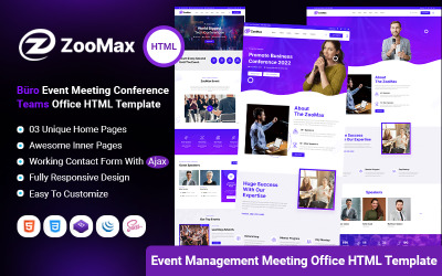 ZooMax - Szablon HTML biura spotkań biznesowych konferencji
