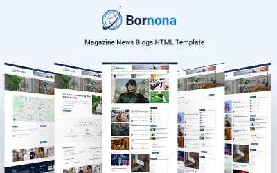 Bornona-Magazine News Blogs HTML šablona