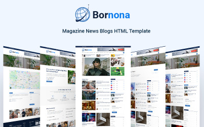 Bornona-Magazine Nyheter Bloggar HTML-mall