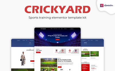 Crickyard - Motyw WordPress na temat Sport Club Elementor