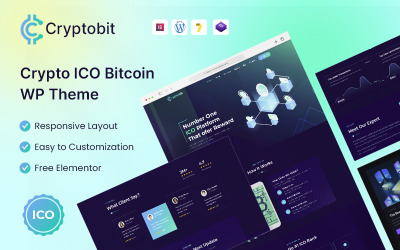 Cryptobit ICO Crypto, NFT Marketplace WordPress-tema