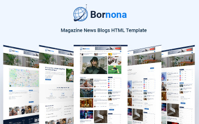HTML-шаблон для новостных блогов Bornona-Magazine