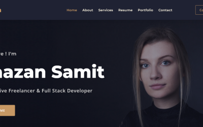 Ikram – Modelo de site de página de destino HTML de portfólio pessoal