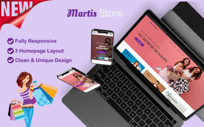 Martis – Divatruházat és -kiegészítők boltja HTML-sablon