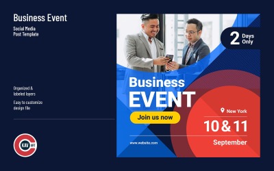 Modello di banner per post sui social media per eventi aziendali