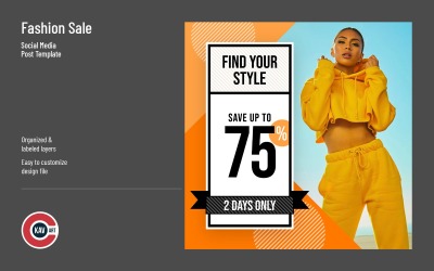 Пост и баннер в социальных сетях Fashion Sale
