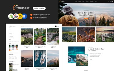 Tourhut - Tema adaptable de Shopify para agencias de viajes, tours y turismo