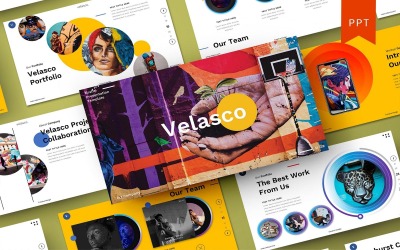 Velasco – Grafiti PowerPoint-mall