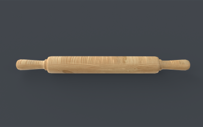 Dough Roller Rolling Pin Low-poly 3D model