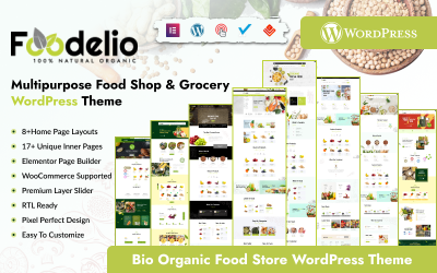 Foodelio – багатоцільова тема WordPress для продуктових магазинів