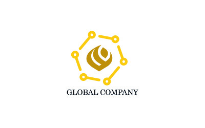Globalna firma nowoczesny projekt graficzny wektor Logo szablon