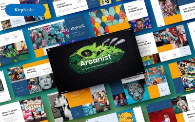 Arcanist – Pop art és Graffiti Keynote sablon