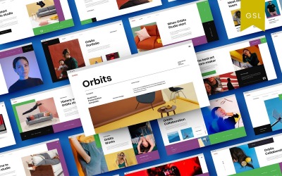 Orbites - Modèle de diapositives Google pour les entreprises