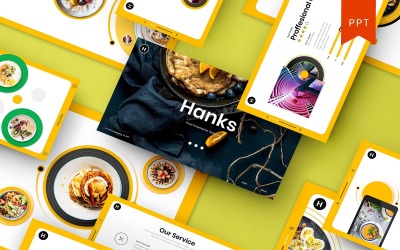 汉克斯 - 食品的PowerPoint模板