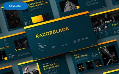 Razorblack — biznesowy szablon Keynote