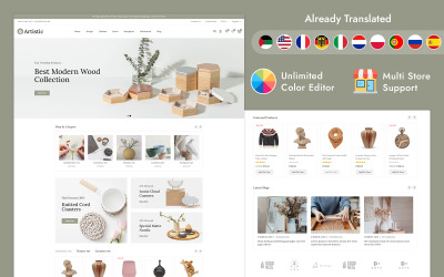 Художня – тема Prestashop для магазину мистецтв ручної роботи