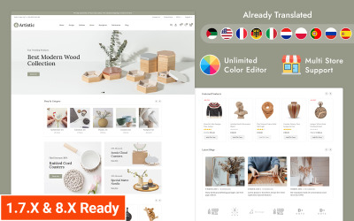 Художня – тема Prestashop для магазину мистецтв ручної роботи