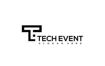 Logotipo do evento de tecnologia | Letra TE Logo