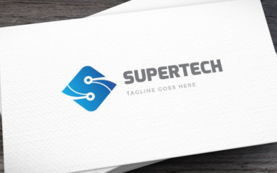 Шаблон логотипа Supertech Letter S 2022