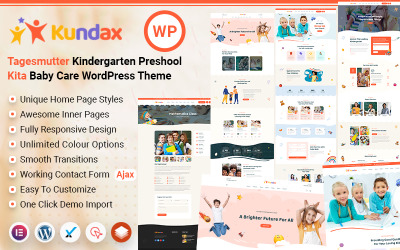 Kundax - Тема WordPress для детского сада и ухода за детьми
