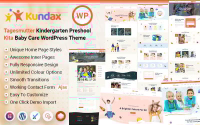 Kundax - 幼儿园婴儿护理儿童 WordPress 主题