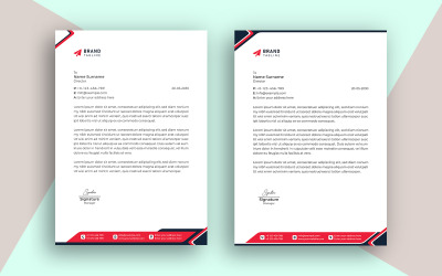 Modèle de conception de papier à en-tête d&amp;#39;entreprise d&amp;#39;entreprise créative