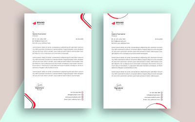 Modelo de Design de Papel Timbrado de Agência de Marketing Digital para Negócios Corporativos