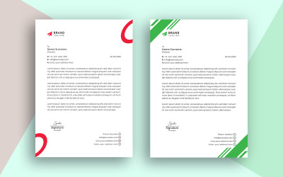Modelo de design de papel timbrado de negócios corporativos para seu projeto ou serviço