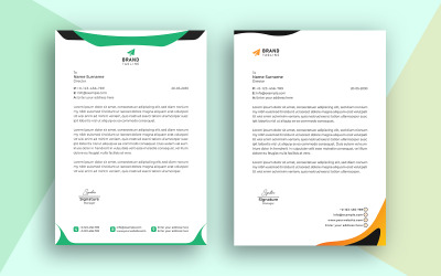 Modelo de Design de Papel Timbrado Empresarial Agência de Marketing Criativo