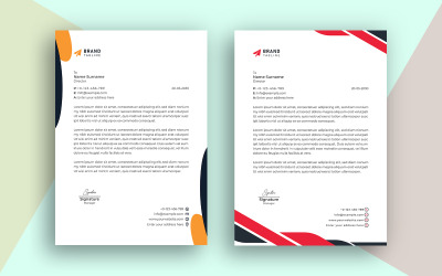 Ontwerpsjabloon voor creatief zakelijk briefhoofd