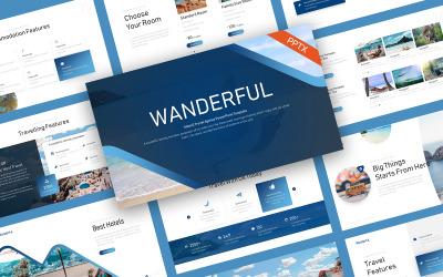 Wanderful Travel Sjablonen PowerPoint presentatie
