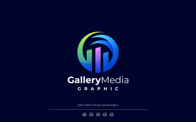Galleri Gradient färgglad logotyp