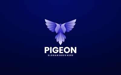 Logo-Vorlage mit Taubenverlauf