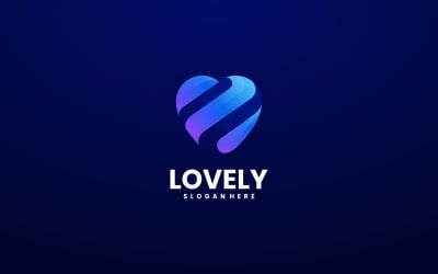 Śliczny szablon logo w kolorze gradientu