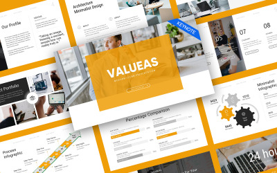 Valueas multifunctionele moderne keynote-sjabloon
