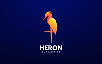 Vector Heron Gradient färglogotyp